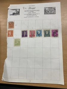 8 X Vintage Brasilianische mit Scharnier Briefmarken ( Ll ) - Picture 1 of 2