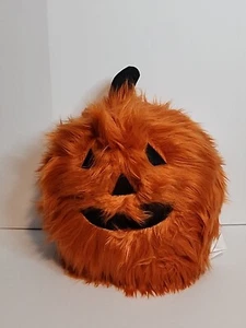 CUPCAKES AND CASHMERE HALLOWEEN FAUX FUR ORANGE PUMPKIN PILLOW (NWT) - Picture 1 of 11