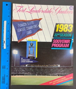 1983 FORT LAUDERDALE NEW YORK YANKEES 22ND SEASON SOUVENIR PROGRAM! 1624 - Picture 1 of 4