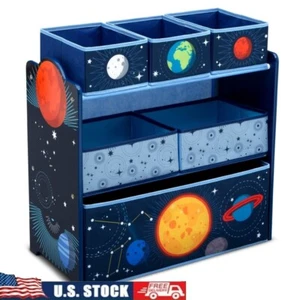 Organizador de juguetes Space Adventures 6 contenedores solución de almacenamiento habitación para niños diversión decoración nuevo - Imagen 1 de 6