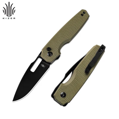 Kizer Dogfish Drop Point Folding Pocket Knife Nitro-V Blade G10 Handle V3640A2 - Image 1 of 4
