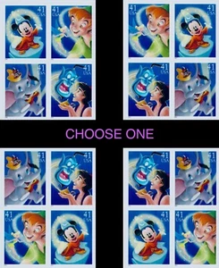 US #4192-4195 MNH 2007 Magic Fantasia Peter Pan Dumbo Aladdin Genie Tinkerbell - Picture 1 of 1