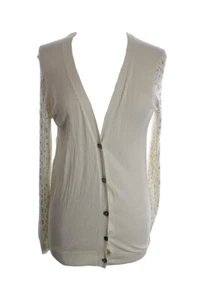 Michael Kors New Cream Embellished-Sleeve Cardigan XS - Picture 1 of 4