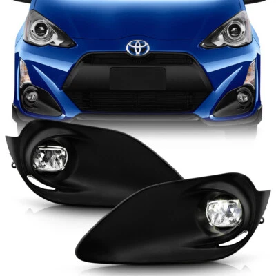 [LED FOG LIGHTS] For 2017 Toyota Prius C Lamps Housing +Wiring+Switch+Bezel Kit Foto 1 de 4