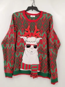Holiday Time Mens Adult Size XL(46-48) Ugly Christmas Pullover Sweater - Picture 1 of 7