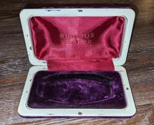 Vintage Benrus lila Samt Uhrenaufsteller Muschelschalengehäuse - Bild 1 von 5