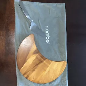 Nambe Wood Cheese Board with Stainless Steel Knife And Bag - Picture 1 of 10
