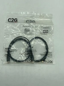 Lot of 2 New C2G USB-C 2.0 20V Male to Male Cable, 3.3 feet ( 1 meter ) Free S/H - Picture 1 of 4