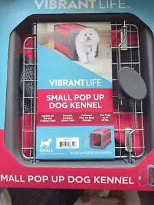 Vibrant Life 22.5" Polyester Pop Up Pet Kennel for Dogs and Cats Collapses Flat - Picture 1 of 1