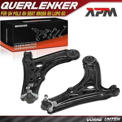2x Querlenker Satz Traggelenk Vorne Unten für VW Polo 6N Seat Arosa 6H Lupo 60 - Bild 1 von 4