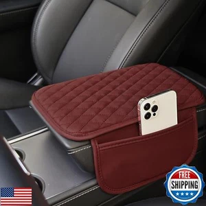 XUPEIXUN Car Center Console Cover,Microfiber Leather Car Armrest Cover Cushio - Photo 1/5