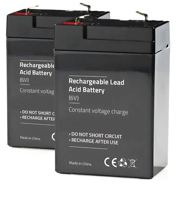 2 X 6V 4AH (4.5AH) NonSpillable VRLA Sealed Lead Acid Rechargeable Battery - Image 1 of 4