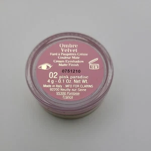 Clarins Ombre Velvet Eyeshadow 02 PINK PARADISE .1oz SLT DAMAGE READ PLEASE - Picture 1 of 9
