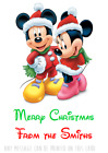 PERSONALISED GREETINGS CARD CHRISTMAS XMAS SANTA DISNEY MICKEY MINNIE MOUSE