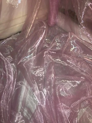 1 METER BABY PINK SOFT SMOOTH ORGANZA FABRIC 58” WIDE VOILE,WEDDING,DRAPING - Image 1 of 3