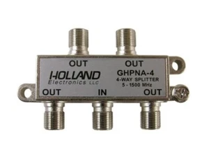 (25) Holland GHPNA-4 - 4-Way Splitter, 2 - 1500 MHz, IPTV, HPNA, CATV Cable TV - Picture 1 of 1