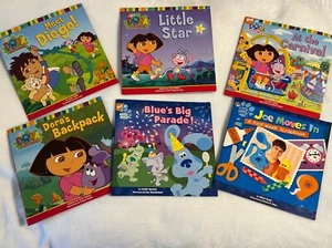 Dora the Explorer pack of six books, used, carry along box set - Foto 1 di 4