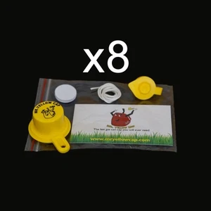 8X - Packs - 1 BLITZ Yellow Spout Cap 1 Vent Cap, per Pack - 32 pcs total - Picture 1 of 12