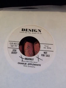 NY R&R Charlie Applewhite DESIGN 823 Highway / I wrote RARE PROMO - Picture 1 of 2