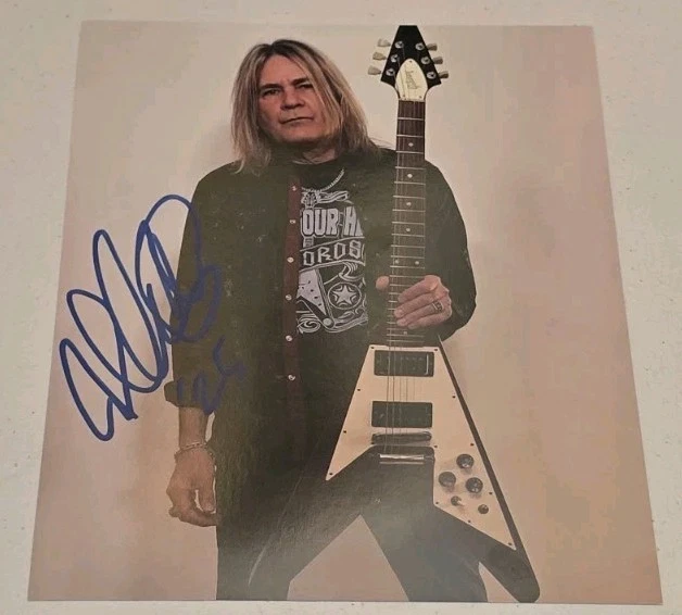 Carlos Cavazo Signed 8x10 Quiet Riot Ratt Picture Live Shot 80's 2 - Image 1 of 1