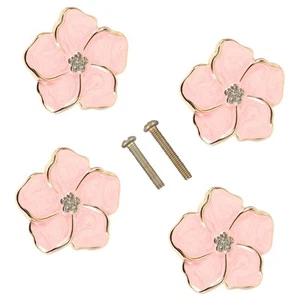 4 pcs Petal Handles Colorful Drawer Knobs Flower Petal Cabinet Dresser Knobs ... - Picture 1 of 6