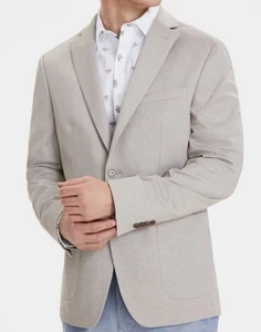 $295 NUEVO BAR III Para Hombres 36R Beige Suave Delgado Blazer Abrigo Deportivo Traje Chaqueta - Imagen 1 de 4