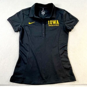Polo nera da donna University of Iowa Track & Field Nike taglia M Hawkeyes - Foto 1 di 7
