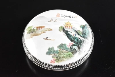 U5671: Herramienta de caligrafía FUNDA TINTA SELLO PAISAJE PORCELANA COLOR CHINA, automática Foto 1 de 4