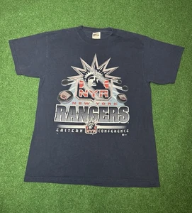 Vintage 90s New York Rangers NHL Hockey Tultex Big Graphic Lrg T-Shirt - Bild 1 von 6