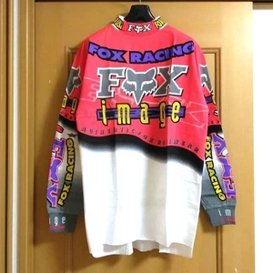 Vintage FOX Racing Motocross Jersey Size L Long Sleeve MX Shirt Rare Used Japan - Imagen 1 de 14