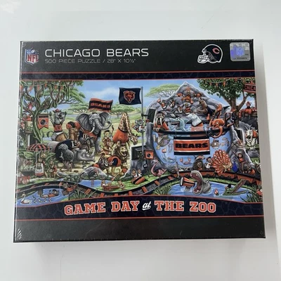 NEW Chicago Bears Jigsaw Puzzle 500 Piece Search Find Game Day at The Zoo - Image 1 of 4