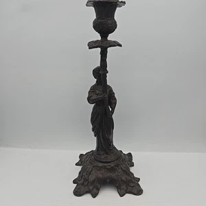 Vintage viktorianischer figürlicher Kerzenständer Bronze - Bild 1 von 5