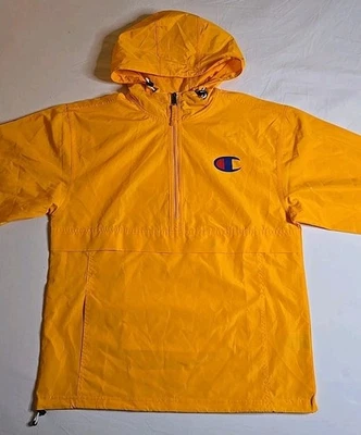 Champion Мужская с капюшоном Packable ветровка куртка желтый, размер большой 21w×26L - Изображение 1 из 4