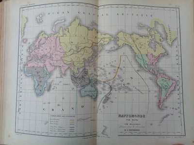 1852 NOUVEL ATLAS DE GEOGRAPHIE 64 CARTES ANCIENNE & MODERNE par CORTAMBERT MAPS - Image 1 of 4