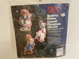 CM Columbia Minerva Beatrix Potter Ornaments #1 Crewel Christmas Idea Kit, 7881 - Picture 1 of 3