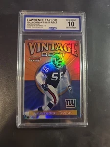 2001 Bowman #VB LT Lawrence Taylor GIANTS HOF VINTAGE BEST football card🏈NM/MT - Picture 1 of 2