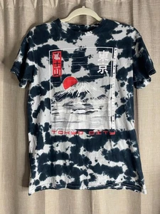 BOWERY SUPPLY CO T-Shirt M - Japan Tokyo City Highest Mt. Y2K Hippie Tie Dye - Picture 1 of 4