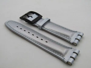 SWATCH AQUA-CHRONO LEDERARMBAND "SILVER RUDDER" +NEU+ passt auch an Irony Chrono - Bild 1 von 8