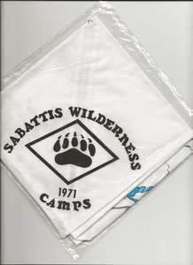NECKERCHIEF / SABATTIS WILDERNESS 1971 camps - Boy Scout BSA A142T19 - Picture 1 of 2