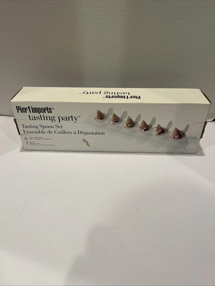 Pier 1 imports Tasting Party  Porcelain Tasting Bowl Set W/Spoons NIB 13 Piece - Image 1 of 4