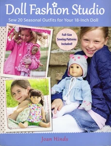 DOLL FASHION STUDIO 20 Outfits for 18" DOLLS Pattern Book Joan Hinds UNUSED - Picture 1 of 3