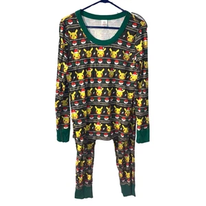 Pigiama donna Hanna Andersson Pikachu Fair Isle Long Johns set taglia L Pokemon - Foto 1 di 9