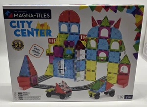 MAGNA-TILES City Center 110-Piece Magnetic Construction Set Building Toy Set - Picture 1 of 3