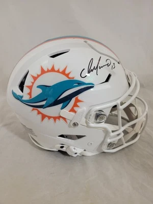 CASCO AUTÉNTICO BECKETT QR firmado por dan marino miami dolphins f/s speedflex Foto 1 de 4
