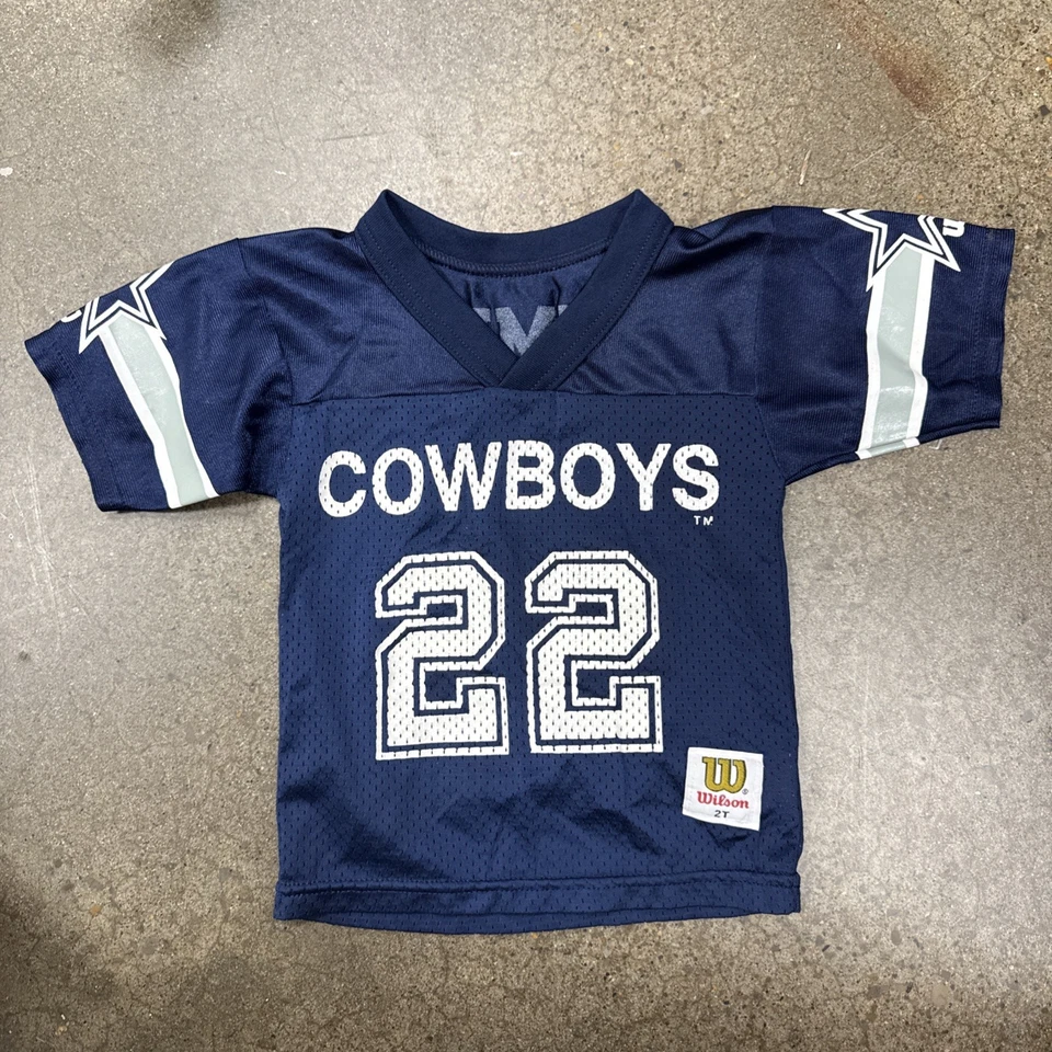 Camiseta deportiva vintage Emmitt Smith Dallas Cowboys #22 NFL Wilson para niños pequeños talla 2T Foto 1 de 4