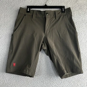 Chrome Industries Shorts Mens 32 Olive Nylon Spandex Stretch Cycling Commuter - Picture 1 of 9