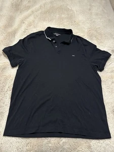 Polo Michael Kors uomo taglia XL maniche corte pullover colletto tinta unita nero - Foto 1 di 7