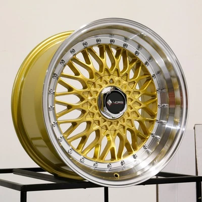 17x8.5 Vors VR3 5x108 30 Gold Wheels Rims Set(4) 73.1 - Image 1 of 4