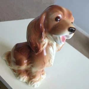 Vintage 50er Jahre Royal Copley Cocker Spaniel Übertopf - braune Hundefigur - Bild 1 von 7