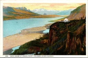 Postcard Vista House Crown Point Columbia River Highway Oregon OR - Picture 1 of 2